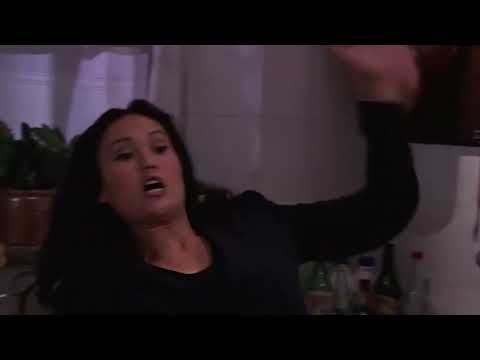 Relic Hunter Catfight and KO - Blond villainess KO'd in catfight with Sydney by slipping on oil