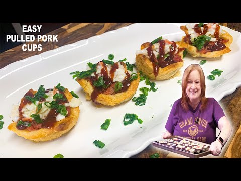 PULLED PORK CRESCENT CUPS Easy 4 Ingredient Semi-Homemade Recipe