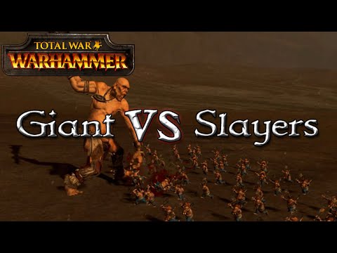 Giant vs Slayers - Total War: Warhammer - 1v1 Unit Battles