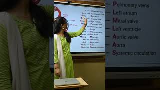 Quick way to remember pathway for blood circulation #SHORTS