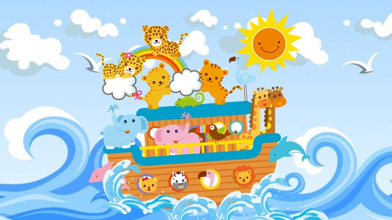 A arca de Noé ⛵️🐊🐫🦤🐇 | Desenho Bíblico