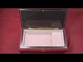 SORRENTO LOCKING MUSICAL JEWELRY BOX W ROMANCE MOVEMENT MY HEART WILL GO ON