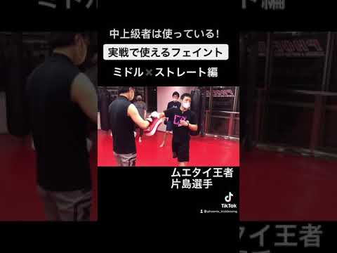 【実戦で使えるフェイント】ミドルキック✖️ストレート