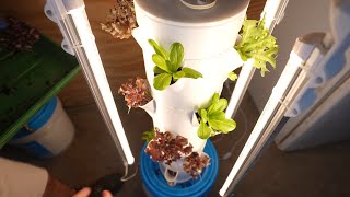 Modular Hydroponic Tower Grow Lighting System
