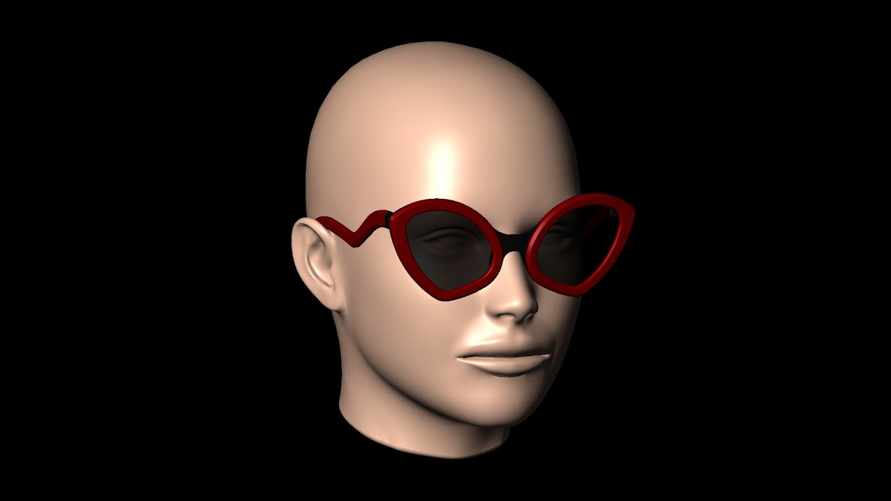 Ladies sunglasses WILD CAT model3 3D Print Model