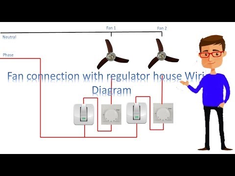 Fan connection with regulator house Wiring Diagram | Fan dimmer | Earthbondhon