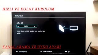 VESTEL TV LERDE İLK KURULUM UYDU AYARI VE KANAL ARAMA