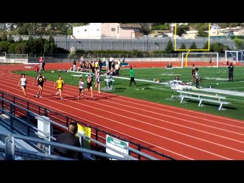 Frosh/Soph Girls 100m sprint (Heat 2) 4-2-14