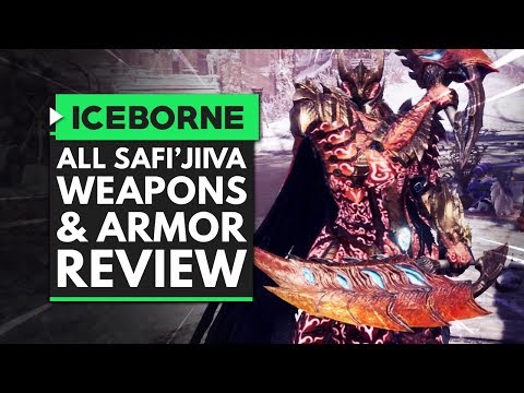 Monster Hunter World Iceborne | All Safi'jiiva Weapons & Amazing Armor Set Overview