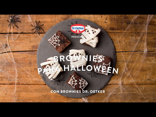 Vídeo relacionado con DR. OETKER - Kit de Brownies de Halloween, Preparado de Brownies de Chocolate, Decoración para Halloween, Incluye Mezcla para Hornear + Lápiz Pastelero + Ojos de Azúcar