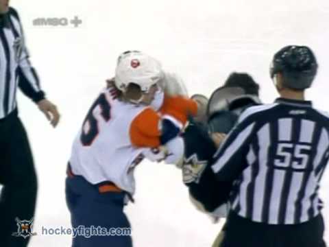 Matt Martin vs Tyler Kennedy Feb 10, 2010