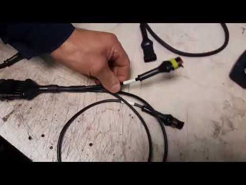 Монтаж датчика приближения к ЛЭП для автокрана