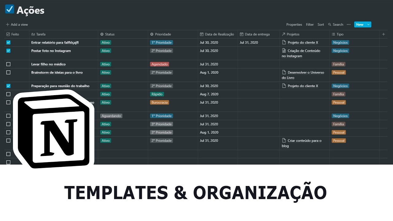 Como organizar sua vida com o Notion - Ep 6 - Templates e Organização