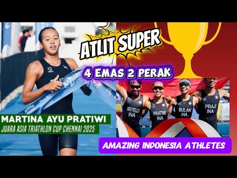 FENOM TRIATHLON MUDA INDONESIA!! LUAR BIASA 4 Emas & 2