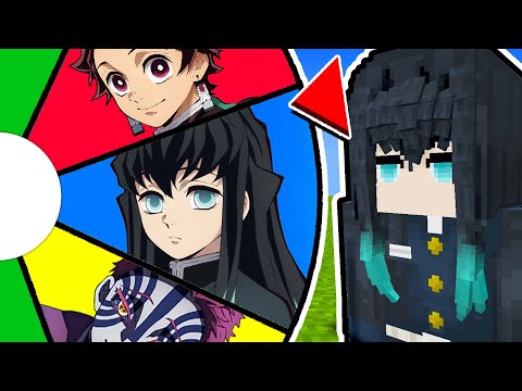 We RANDOMLY decide our DEMON SLAYER Character in Minecraft, then battle!