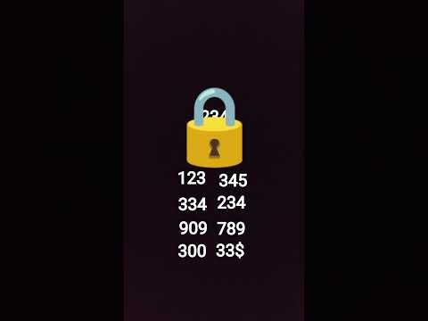 123 345 33$ 300 789 909 Number Lock🔒