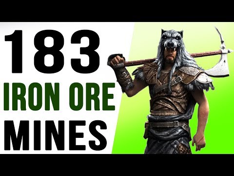 Skyrim All Iron Ore Mines Locations (183 Iron Ore)