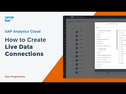 How to Create Live Data Connections: SAP Analytics Cloud