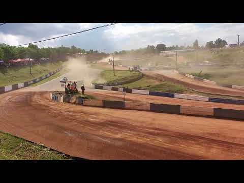 Rallycross EB Nyirád RX1 2. futam Peugeot 208 crash