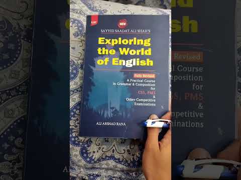 Exploring the World of English by 'Sayyid Saadat Ali Shah' Book Introduction #css#pms#upscmotivation