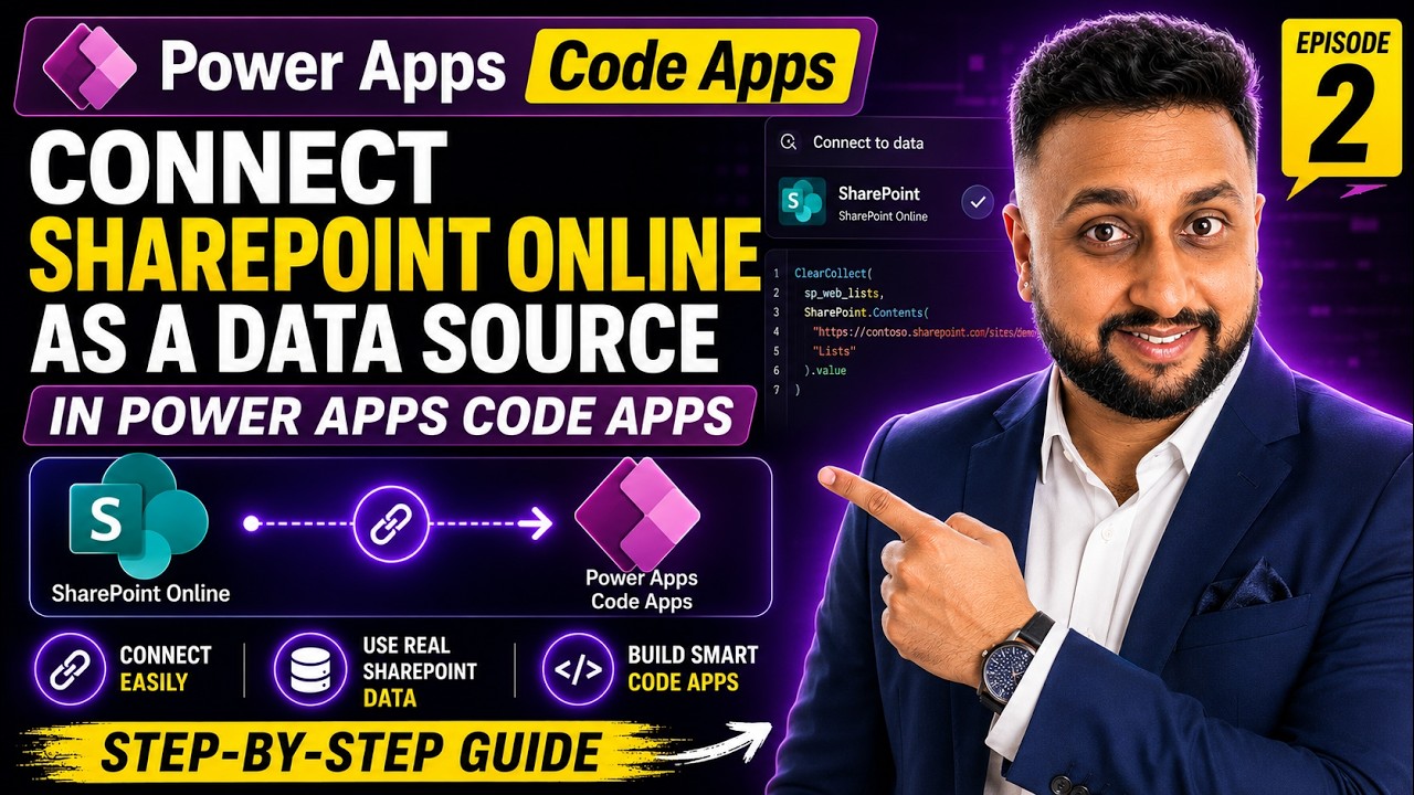 How to Connect SharePoint List to Power Apps Code Apps?