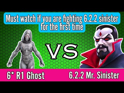 6* rank 1 ghost vs 6.2.2 Mr. Sinister | Act 6.2.2 Sinister fight without heimdall synergy | #MCOC