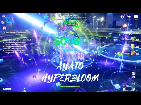 C1 Ayato hyperebloom spiral abyss 4.1 | genshin impact