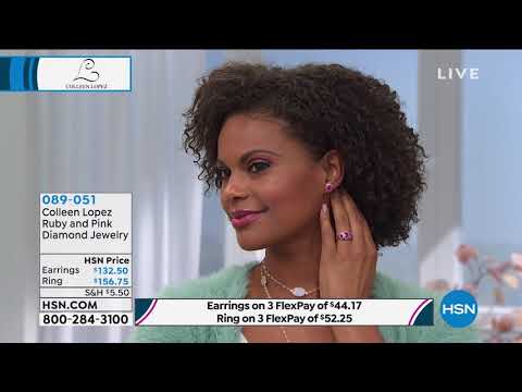 Colleen Lopez Sterling Silver Ruby and Pink Diamond Stud...