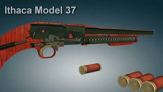 Ithaca Model 37 shotgun. How it works | 3dGun