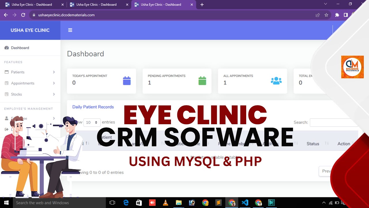 Eye Clinic Management System Using Php MySql | Php projects | Source Code Available