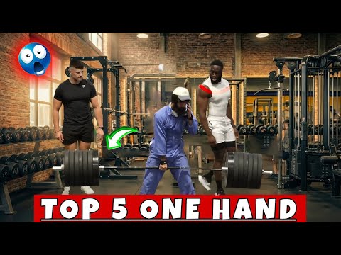 TOP 5 heaviest One Hand Lifting EVER //Anatoly gym prank