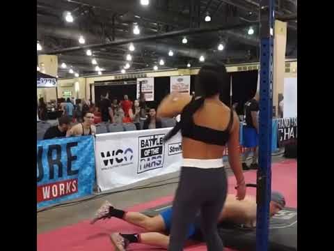 Creative way she kicks his balls