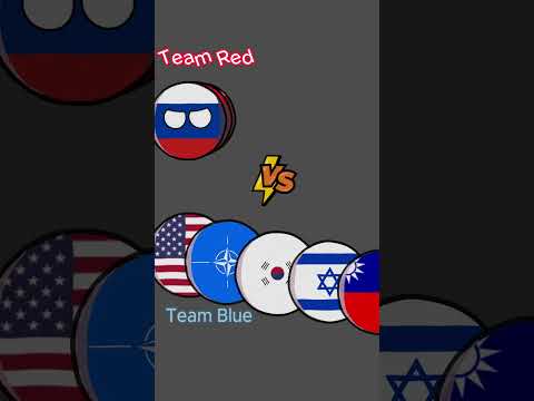 Red team Vs blue team WW3  #countryballs #ww3 #russia #usa #nato #china #israel