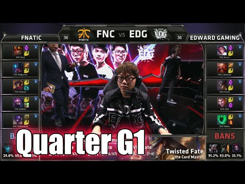 Fnatic vs Edward Gaming | Game 1 Quarter Finals LoL S5 World Championship 2015 | FNC vs EDG G1