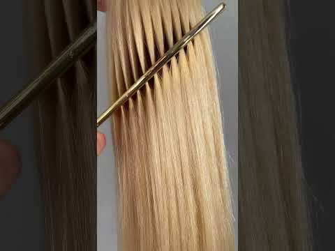 Накладний хвіст з натурального волосся, 60 см, 120г, світлий блонд (№613) video