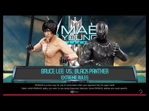 Bruce Lee vs. Black Panther (WWE 2k19) CPU vs. CPU