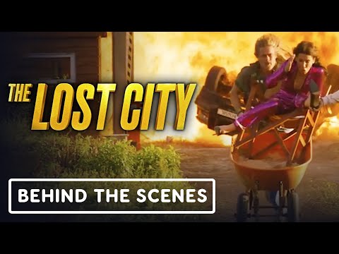The Lost City - Official Wheelbarrow Escape Behind the Scenes (2022) Sandra Bullock, Channing Tatum