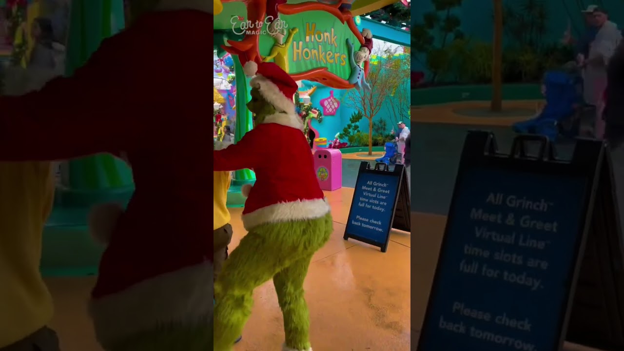 The Grinch Congas With His Next Guest - Universal Orlando Grinchmas