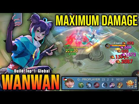 23 Kills!! Wanwan Maximum Damage Build!! - Build Top 1 Global Wanwan ~ MLBB