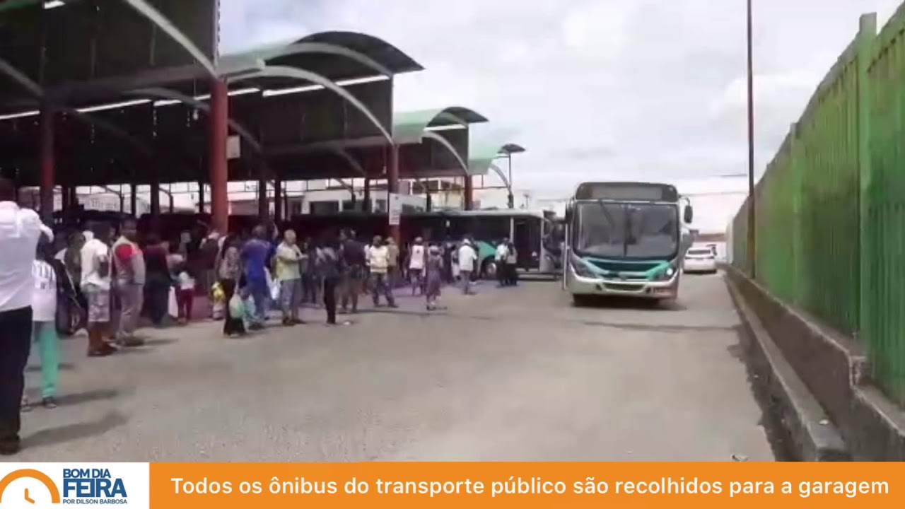 Empresas do transporte público recolhem todos os ônibus de Feira de Santana para a garagem