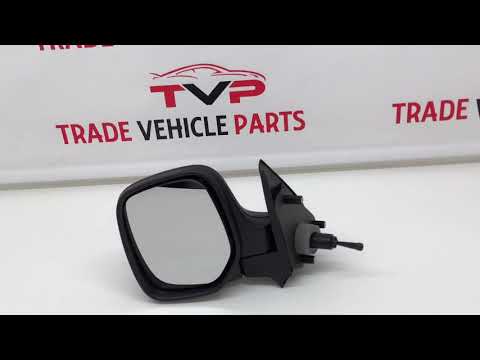 Fits Peugeot Partner 1996-2008 Door Wing Mirror Manual Primed Passenger Side video