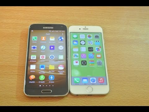 iPhone 6 iOS 8.2 vs Samsung Galaxy S5 Android 5.0 Lollipop Apps Opening Speed Test