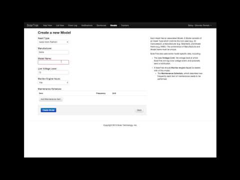 SolarTrak Training Video: Create a Model