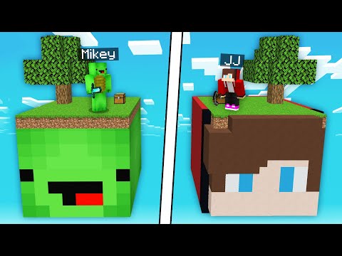 JJ and Mikey Got TRAPPED In SKY in Minecraft Maizen
