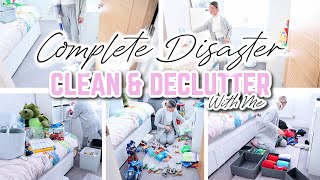 COMPLETE DISASTER CLEAN, DECLUTTER + ORGANISE WITH ME // EXTREME CLEANING MOTIVATION 2021