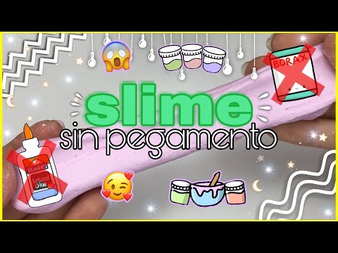 Receta de slime sin pegamento 💦 3 ingredientes 😱