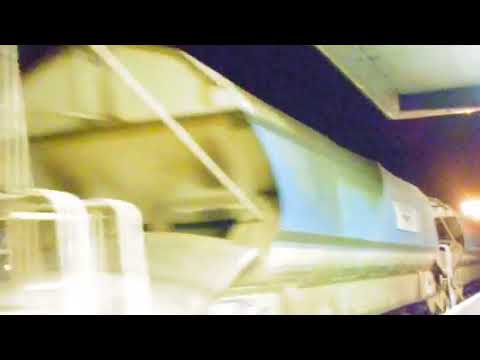 GB 66740 leads autoballast through Ashford, 66776 on the rear.