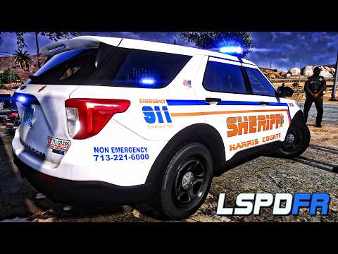 Playing GTA 5 As A POLICE OFFICER Sheriff Harris County| Ep 24|| GTA 5 Lspdfr Mod| 4K