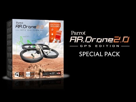 Parrot AR.Drone 2.0 GPS Edition Sand incl. Flight Recorder video