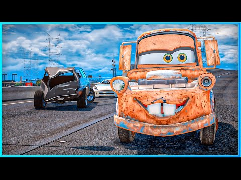 *CRAZY* Cars Tow Mater Crashes Ep.38 – GTA 5